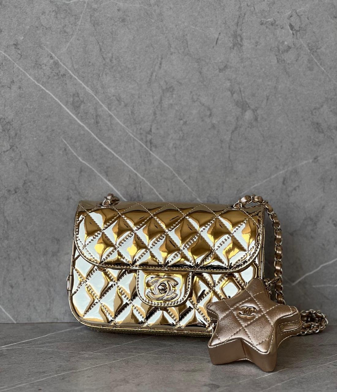 CHANEL MINI FLAP BAG & STAR COIN PURSE