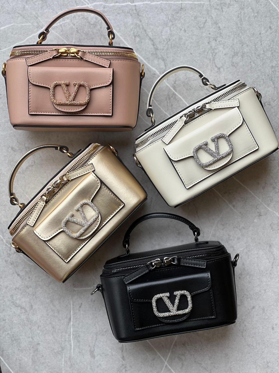 VALENTINO GARAVANI MINI LOCÓ EMBELLISHED SHOULDER BAG VANITY