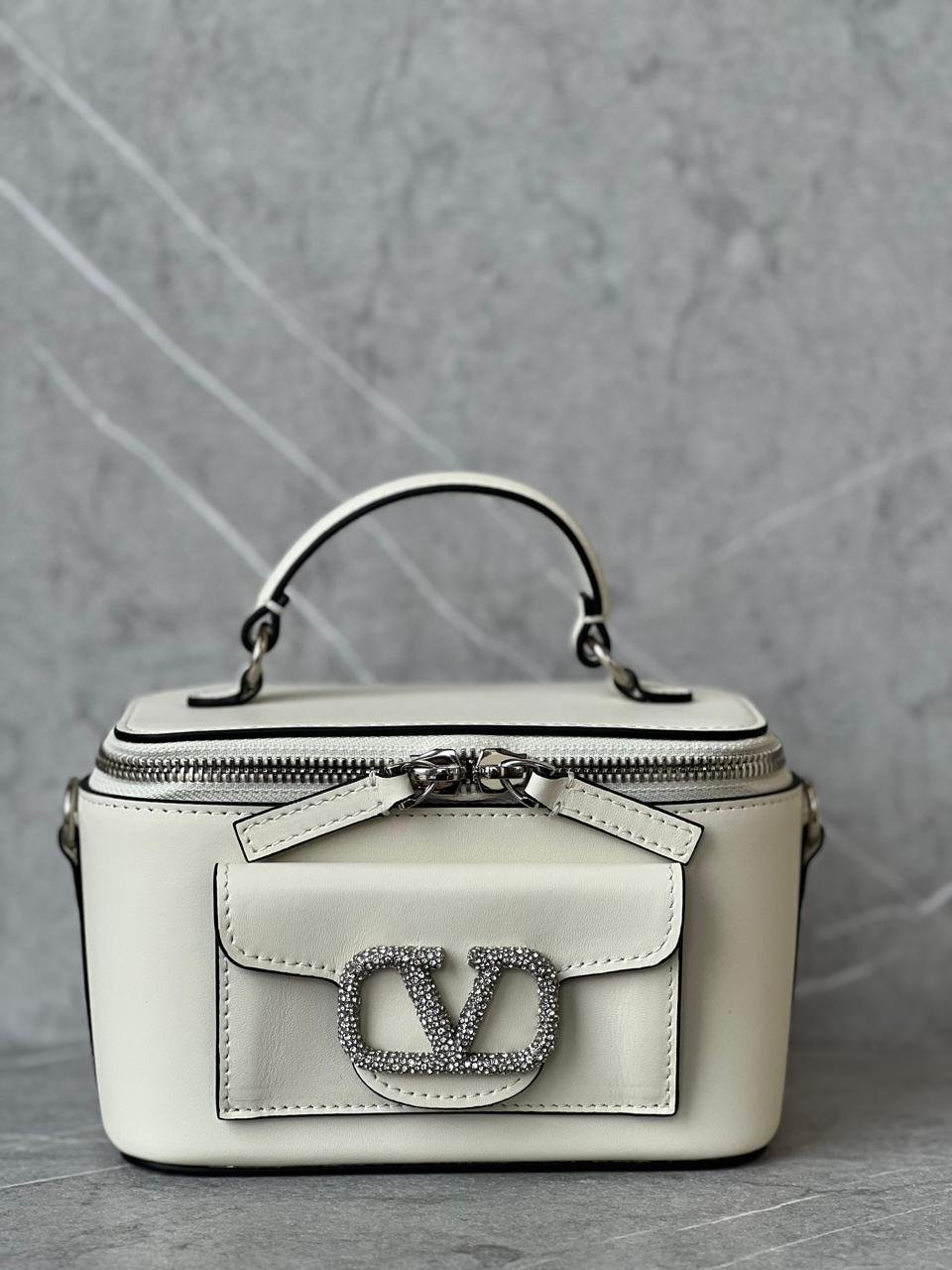 VALENTINO GARAVANI MINI LOCÓ EMBELLISHED SHOULDER BAG VANITY