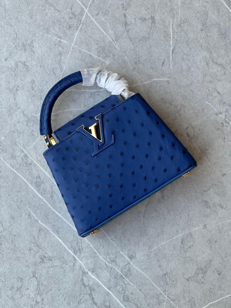 LOUIS VUITTON CAPCIN 21CM REAL OSTRICH LEATHER