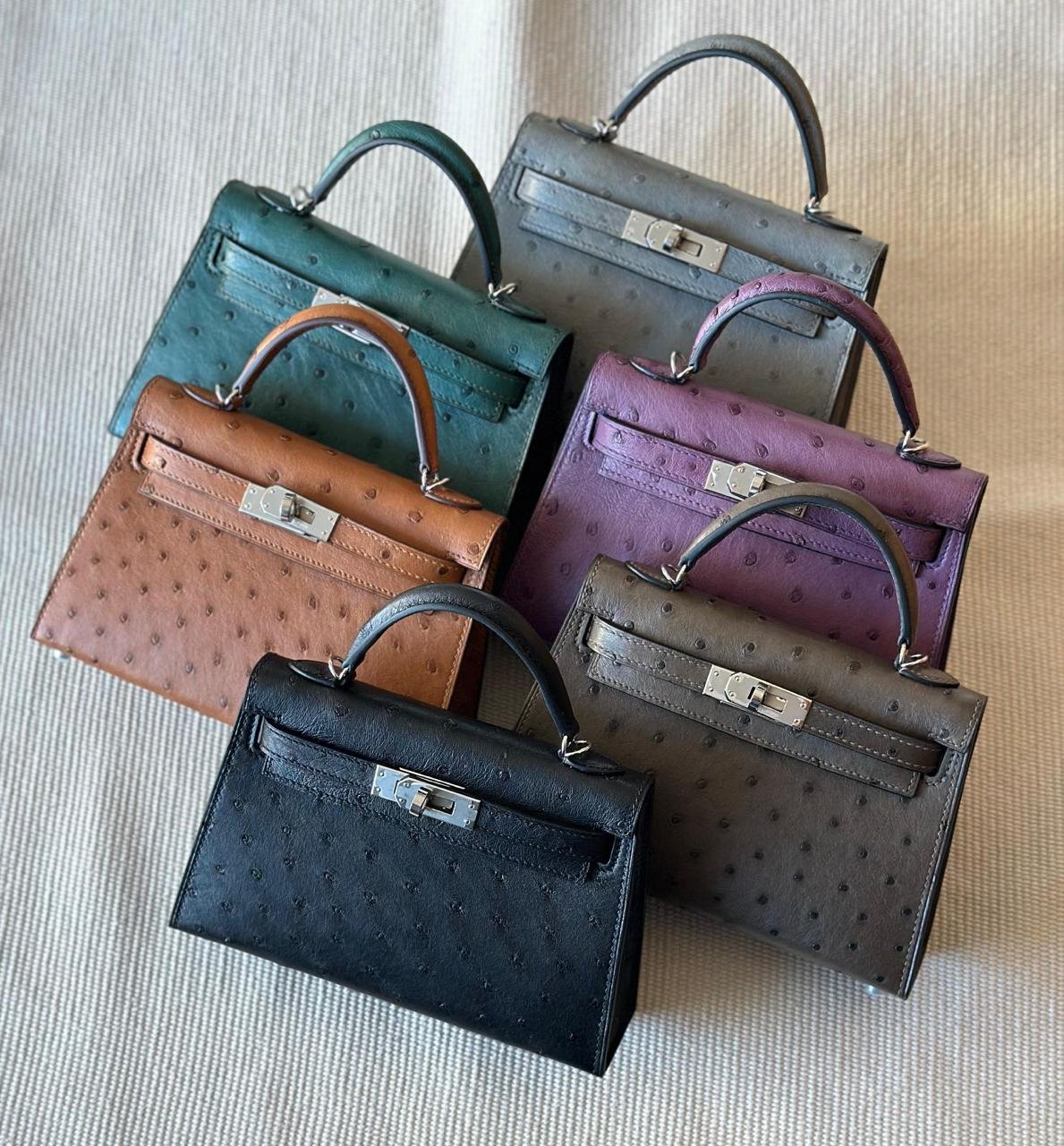 HERMES MINI KELLY OSTRICH 20CM