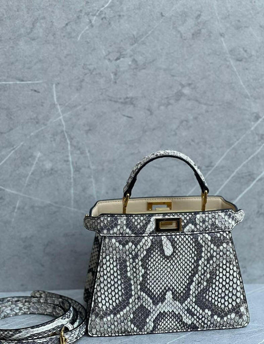 FENDI PEEKABOO ISEEU PETITE 20CM PYTHON LEATHER