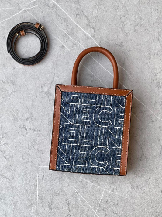 CELINE MINI TRIOMPHE VERTICAL CABAS TOTE BAG