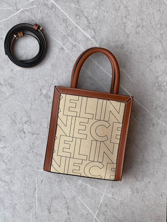 CELINE MINI TRIOMPHE VERTICAL CABAS TOTE BAG