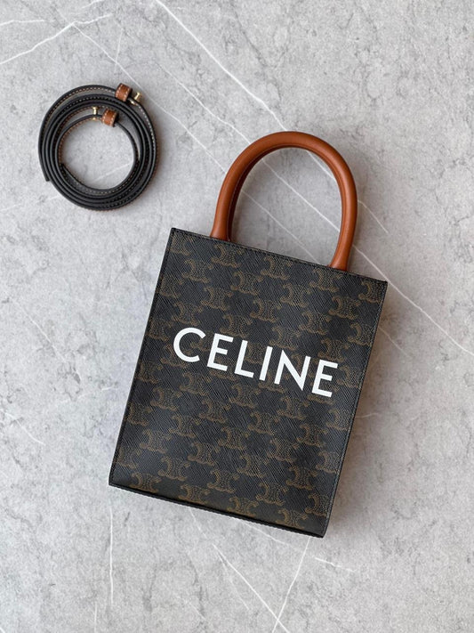 CELINE MINI TRIOMPHE VERTICAL CABAS TOTE BAG