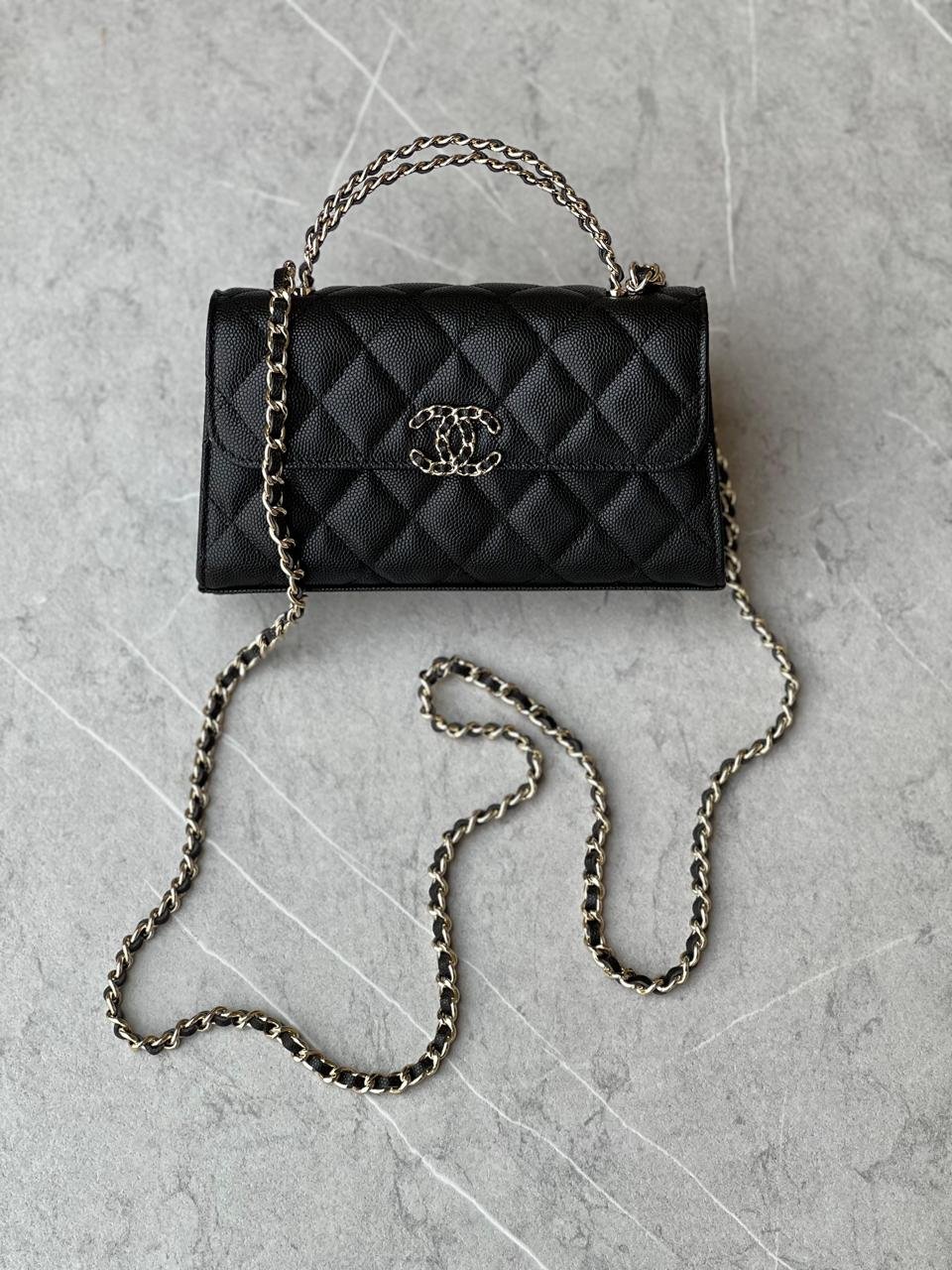 CHANEL 23P KELLY CLUTCH WITH CHAIN
