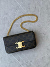 CELINE TRIOMHE LEATHER HANDBAG