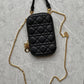 LADY DIOR PHONE HOLDER CANNAGE LAMBSKIN