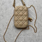 LADY DIOR PHONE HOLDER CANNAGE LAMBSKIN