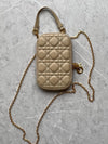 LADY DIOR PHONE HOLDER CANNAGE LAMBSKIN