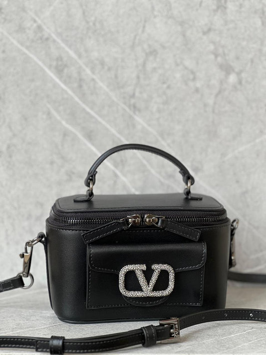 VALENTINO GARAVANI MINI LOCÓ EMBELLISHED SHOULDER BAG VANITY