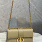 DIOR LEATHER FLAP CHAIN BAG 21 Cm