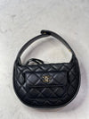 CHANEL QUILT MINI TOP HANDLE CLUTCH