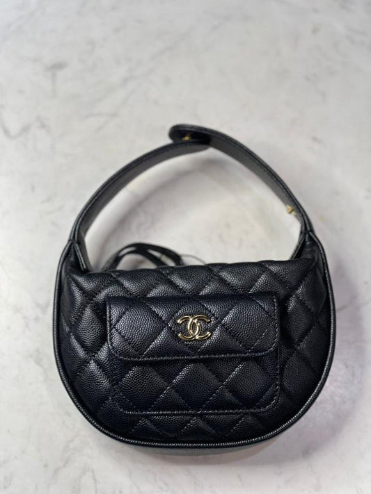 CHANEL QUILT MINI TOP HANDLE CLUTCH