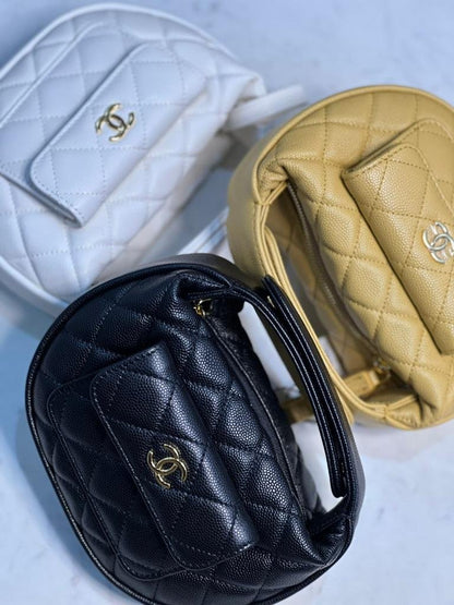 CHANEL QUILT MINI TOP HANDLE CLUTCH