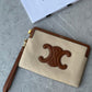 CELINE SMALL POUCH WITH STRAP CUIR TRIOMPHE IN STRIPED TEXTILE AND CALFSKIN 25 CM