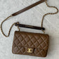 CHANEL 23A WOOD HANDLE FLAP BAG